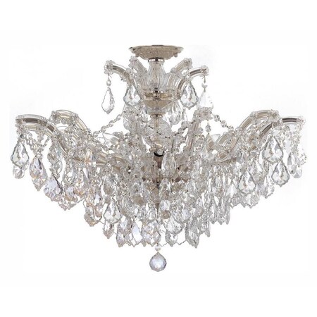 Crystorama Six Light Polished Chrome Up Chandelier 4439-CH-CL-S